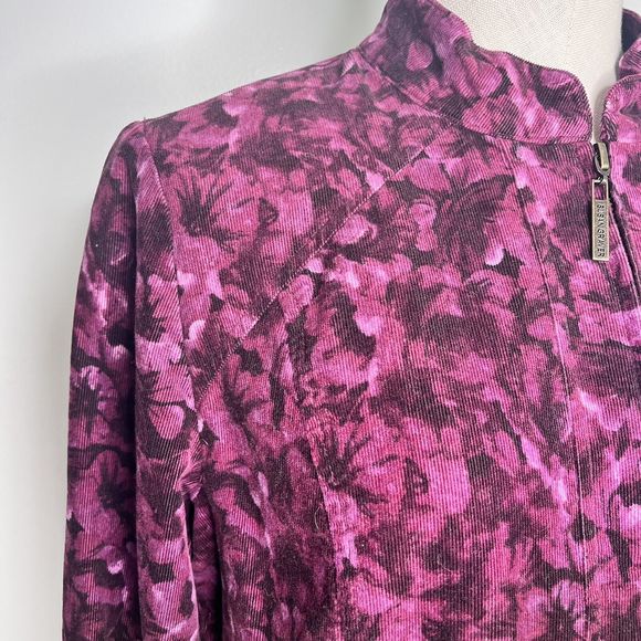 Susan Graver Jacket Floral Zip Size Medium - Picture 9 of 15